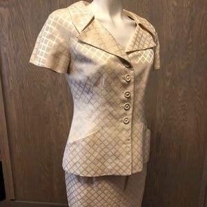 Gorgeous Vintage Christian Dior Dress Suit Silk